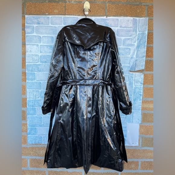 VIVIENNE HU VHNY VINYL TRENCH COAT IN BLACK SIZE 8 - Picture 12 of 16